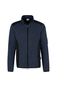 HAKRO Strickfleecejacke 836 marine meliert