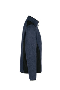 HAKRO Strickfleecejacke 836 marine meliert