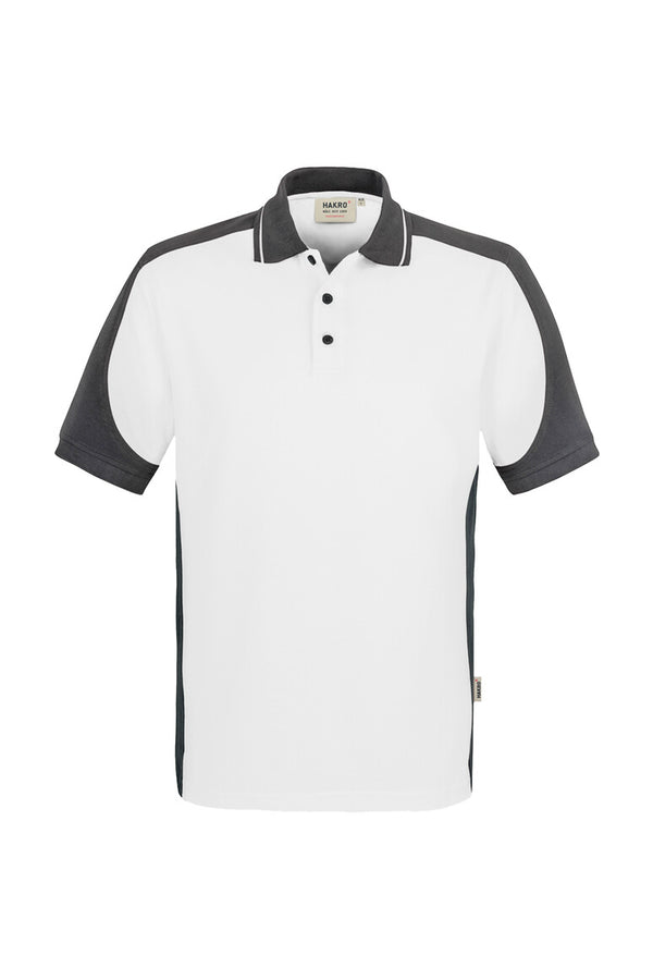 HAKRO Poloshirt Contrast MIKRALINAR® 839 weiß/anthrazit