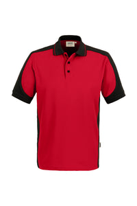 HAKRO Poloshirt Contrast MIKRALINAR® 839 rot/anthrazit