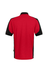 HAKRO Poloshirt Contrast MIKRALINAR® 839 rot/anthrazit