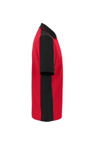 HAKRO Poloshirt Contrast MIKRALINAR® 839 rot/anthrazit