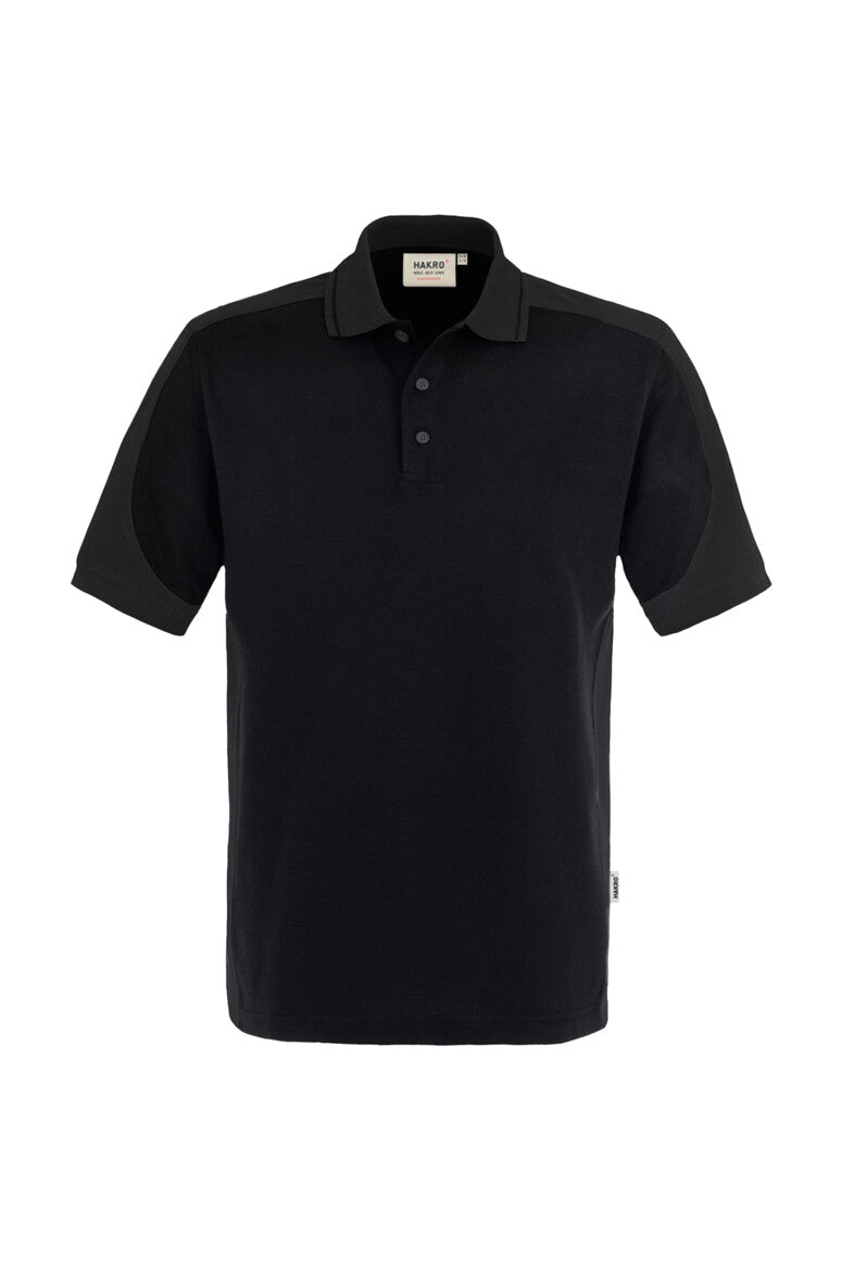 HAKRO Poloshirt Contrast MIKRALINAR® 839 schwarz/anthrazit