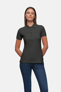HAKRO Damen Poloshirt Classic 110 karbongrau