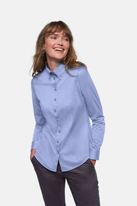 HAKRO Bluse Natural Stretch 129 ozeanblau