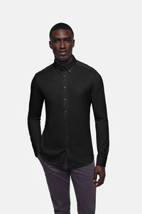 HAKRO Hemd Natural Stretch Regular 130 schwarz