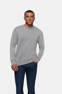 HAKRO Pullover Premium-Baumwolle 145 grau meliert