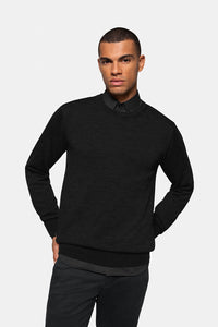 HAKRO Pullover Merino-Wolle 156 schwarz