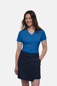 HAKRO COTTON TEC® Damen V-Shirt 169 royalblau