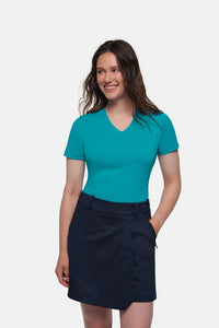 HAKRO COTTON TEC® Damen V-Shirt 169 smaragd
