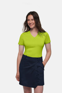 HAKRO COTTON TEC® Damen V-Shirt 169 kiwi