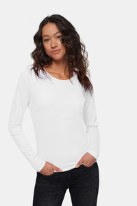 HAKRO Damen Longsleeve Classic 178 weiß