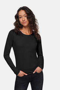 HAKRO Damen Longsleeve Classic 178 schwarz