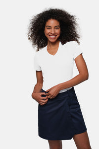 HAKRO Damen V-Shirt MIKRALINAR® 181 weiß