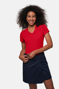 HAKRO Damen V-Shirt MIKRALINAR® 181 rot