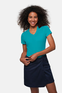 HAKRO Damen V-Shirt MIKRALINAR® 181 smaragd