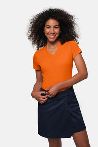 HAKRO Damen V-Shirt MIKRALINAR® 181 orange