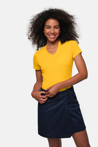 HAKRO Damen V-Shirt MIKRALINAR® 181 sonne