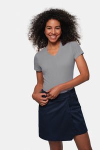 HAKRO Damen V-Shirt MIKRALINAR® 181 titan
