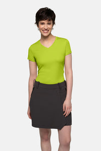 HAKRO Damen V-Shirt COOLMAX® ECO 187 kiwi