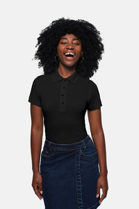 HAKRO Damen Poloshirt Pima-Baumwolle 201 schwarz