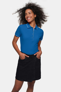 HAKRO Damen Poloshirt Casual 203 royalblau/weiß