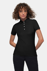 HAKRO Damen Poloshirt COOLMAX® ECO 206 schwarz