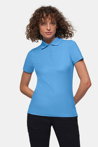 HAKRO Damen Poloshirt COOLMAX® ECO 206 malibublau