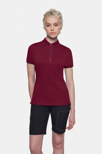 HAKRO COTTON TEC® Damen Poloshirt 214 weinrot