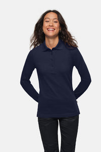HAKRO Damen Longsleeve-Poloshirt MIKRALINAR® 215 tinte
