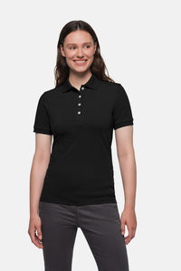 HAKRO Damen Poloshirt Stretch 222 schwarz
