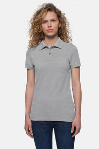 HAKRO Damen Poloshirt Top 224 grau meliert
