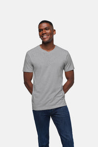 HAKRO V-Shirt Classic 226 grau meliert