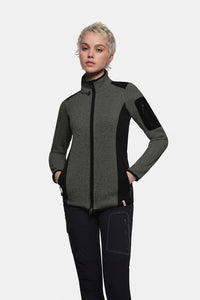 HAKRO Damen Strickfleecejacke 236 anthrazit meliert