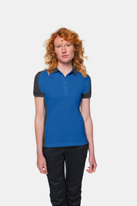 HAKRO Damen Poloshirt Contrast MIKRALINAR® 239 royalblau/anthrazit