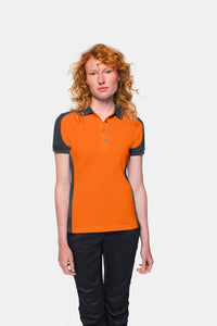 HAKRO Damen Poloshirt Contrast MIKRALINAR® 239 orange/anthrazit
