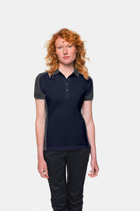 HAKRO Damen Poloshirt Contrast MIKRALINAR® 239 tinte/anthrazit