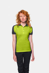 HAKRO Damen Poloshirt Contrast MIKRALINAR® 239 kiwi/anthrazit