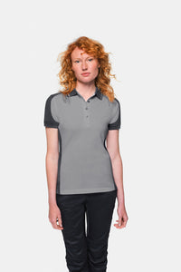 HAKRO Damen Poloshirt Contrast MIKRALINAR® 239 titan/anthrazit