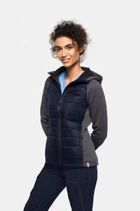 HAKRO Damen Kapuzen-Hybridjacke Contrast 265 tinte