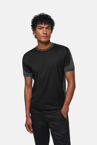HAKRO T-Shirt Contrast MIKRALINAR® 290 schwarz/anthrazit