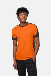HAKRO T-Shirt Contrast MIKRALINAR® 290 orange/anthrazit