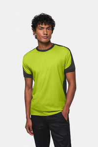 HAKRO T-Shirt Contrast MIKRALINAR® 290 kiwi/anthrazit