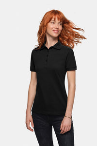 HAKRO Damen Poloshirt Bio-Baumwolle 301 schwarz