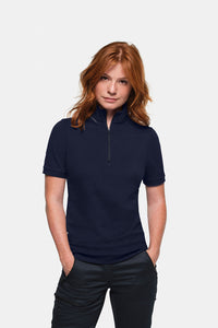 HAKRO Damen Zip-Shirt Piqué MIKRALINAR® ECO 334 tinte