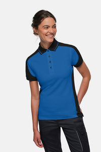 HAKRO Damen Poloshirt Contrast MIKRALINAR® ECO 339 royalblau/schwarz