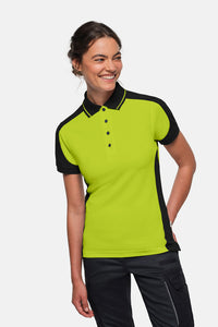 HAKRO Damen Poloshirt Contrast MIKRALINAR® ECO 339 kiwi/schwarz