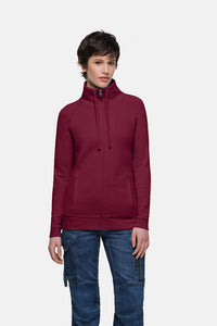 HAKRO Damen Sweatjacke Premium 406 weinrot