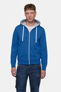 HAKRO Kapuzenjacke Bonded ECO 455 royalblau/silber