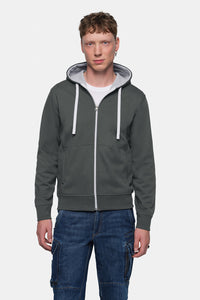 HAKRO Kapuzenjacke Bonded ECO 455 anthrazit/silber